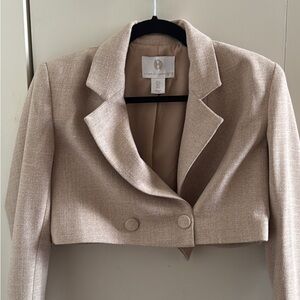 House of Harlow 1960 Tan Cropped Blazer Sz S